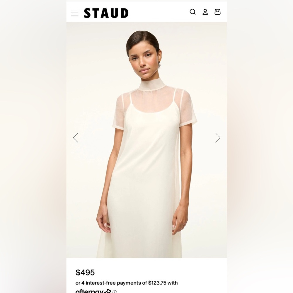 Staud Calluna Dress in white. Size M.